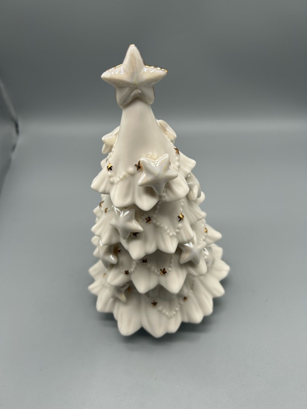 White Ceramic Star Christmas Tree Figurine